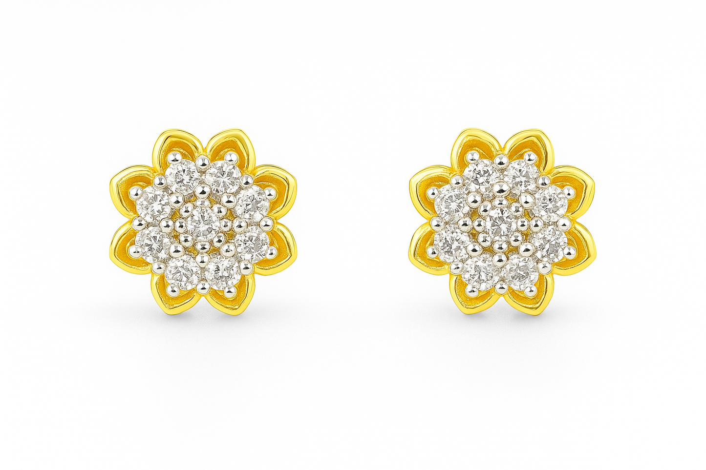 FLORAL CLUSTER STUD EARRING
