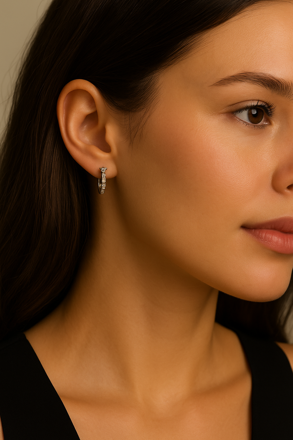 Sterling Silver Huggie Hoop Earrings – Sparkling Minimalist Design