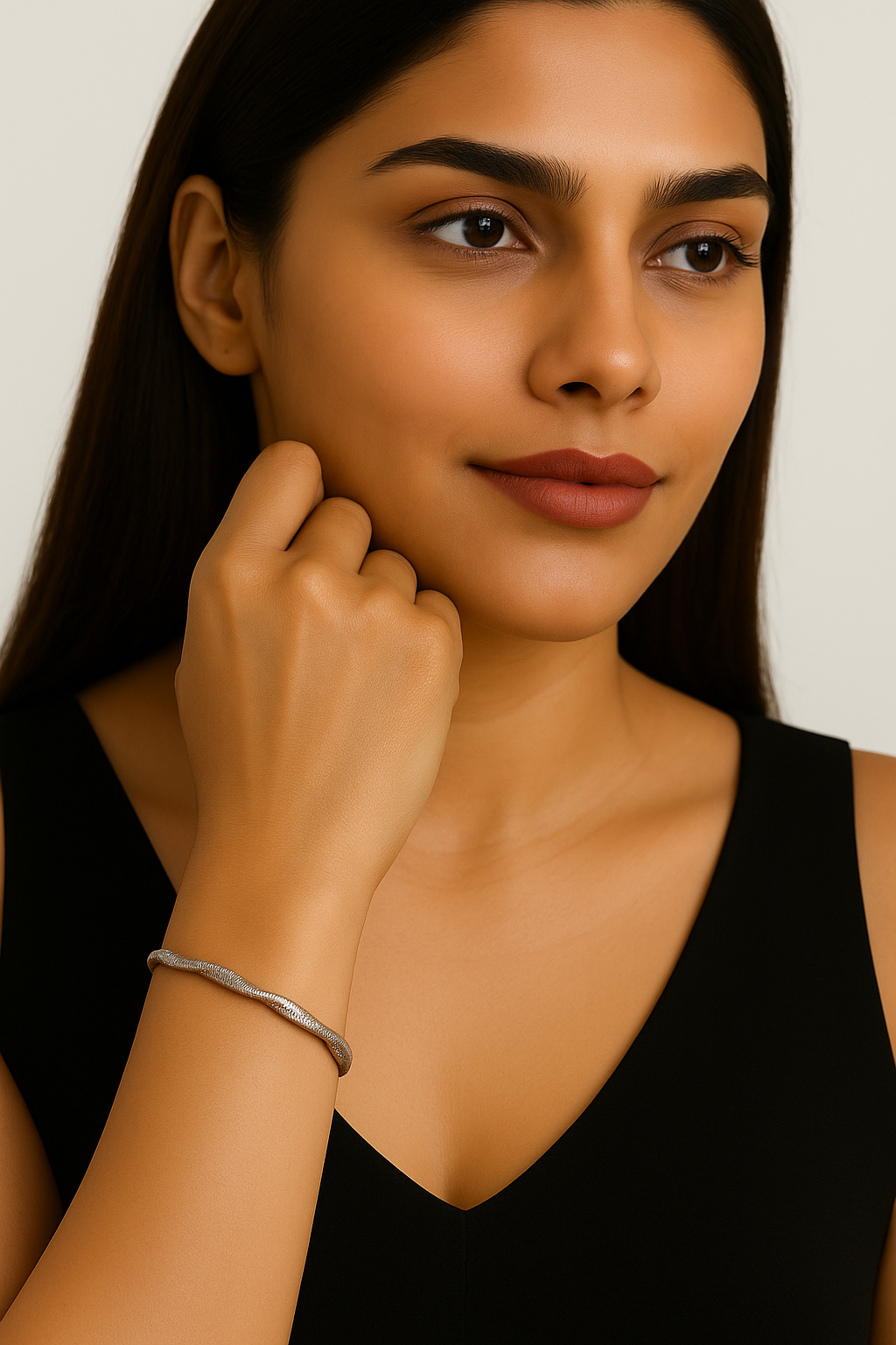 SPARKLING & TWISTED LADIES SILVER BANGLES
