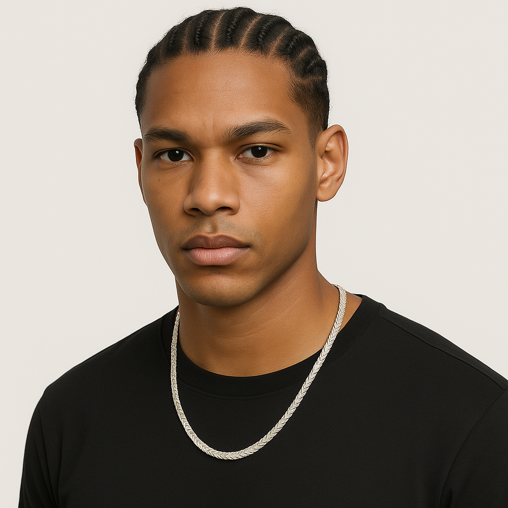 V PATTERN CHAIN (UNISEX CHAIN) 21 INCH