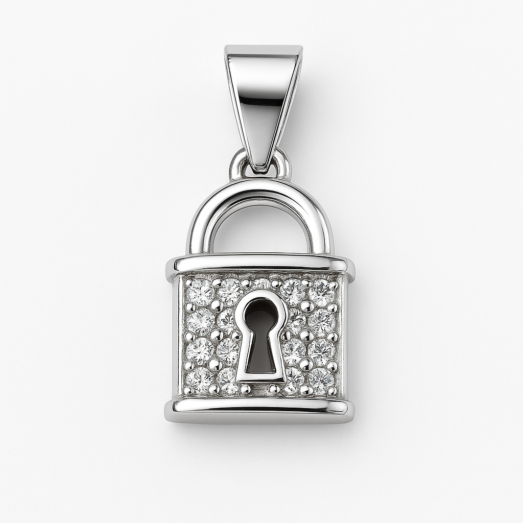 SLEEK CHAIN WITH LOCK PENDENT