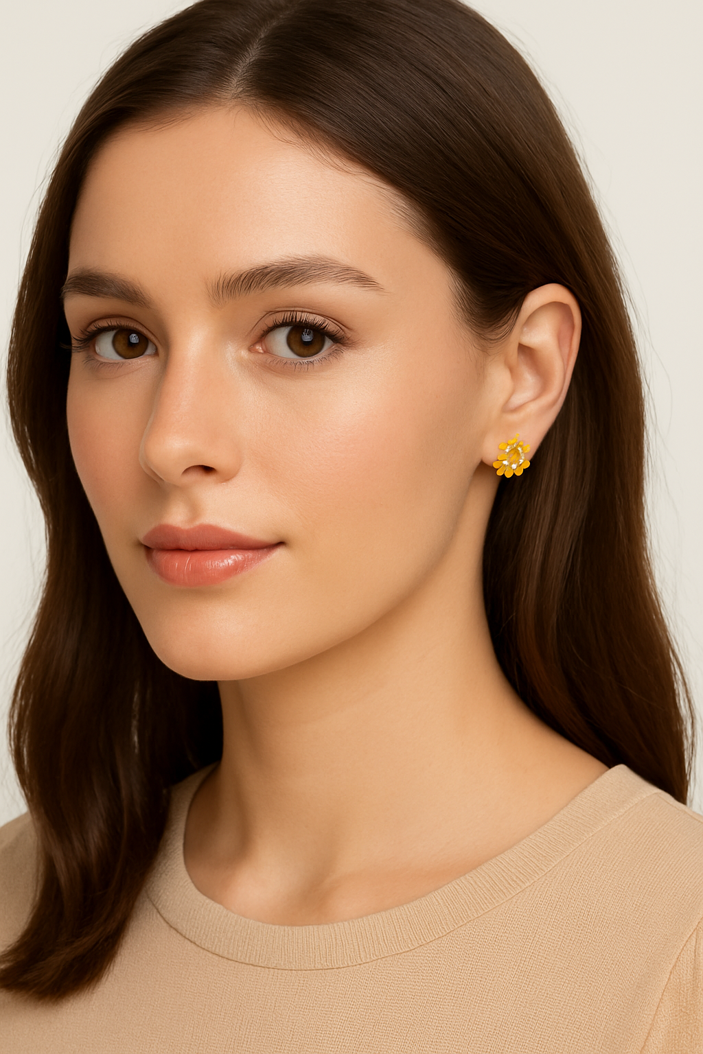 FLORAL CLUSTER STUD EARRING