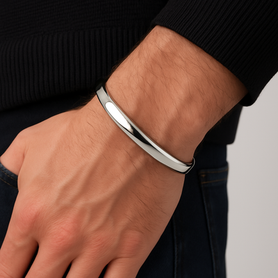 silver kada for men