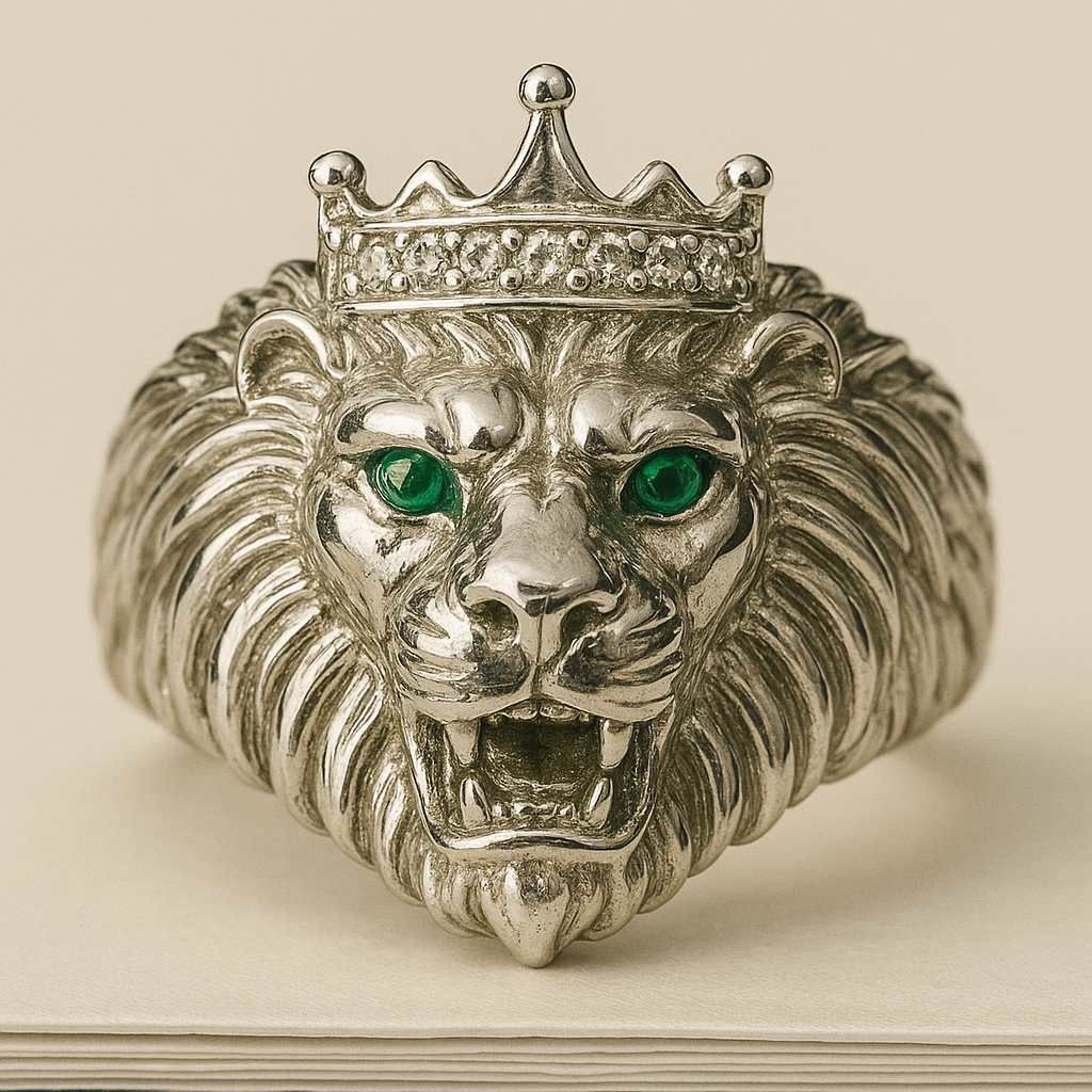 Sterling silver Lion Ring For Men