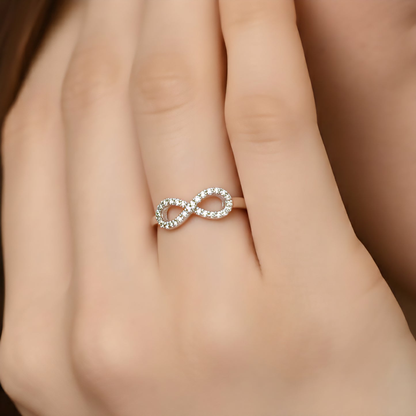 infinity silver ring Adjustable