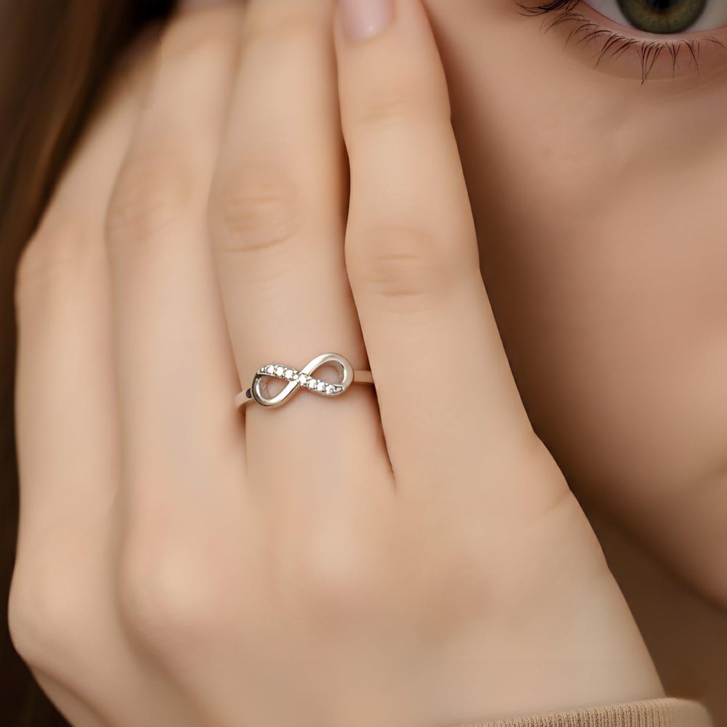 infinity silver ring Adjustable