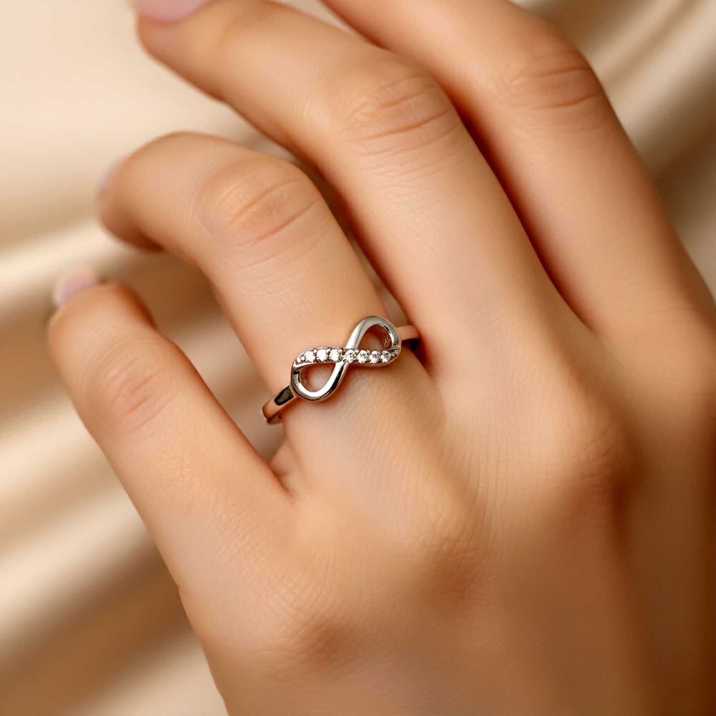 infinity silver ring Adjustable