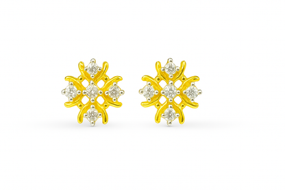 QUATREFOIL FLOWER STUD EARRING