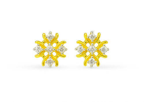 QUATREFOIL FLOWER STUD EARRING