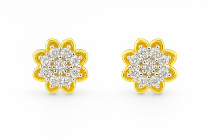 FLORAL CLUSTER STUD EARRING