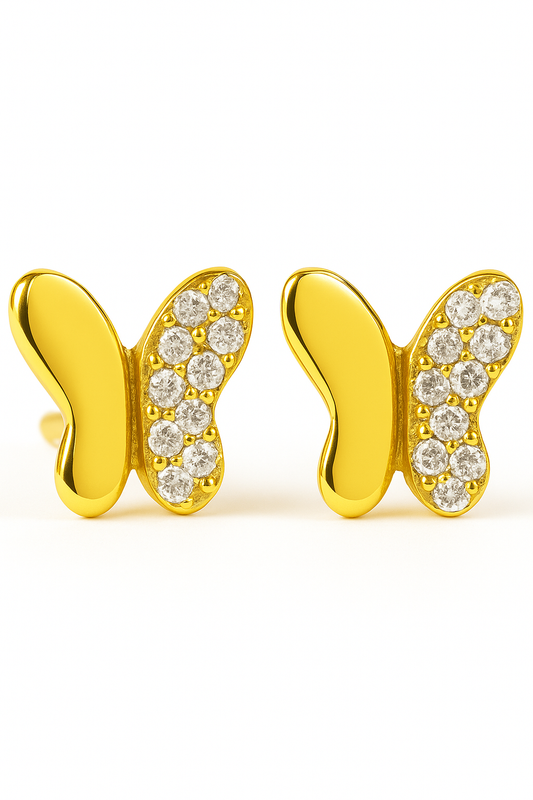 BUTTERFLY STONE STUD EARRING (TOPS)