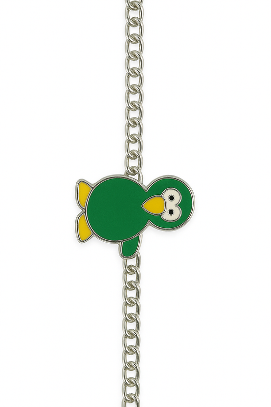 GREEN PENGU RAKHI CUM BRACELET