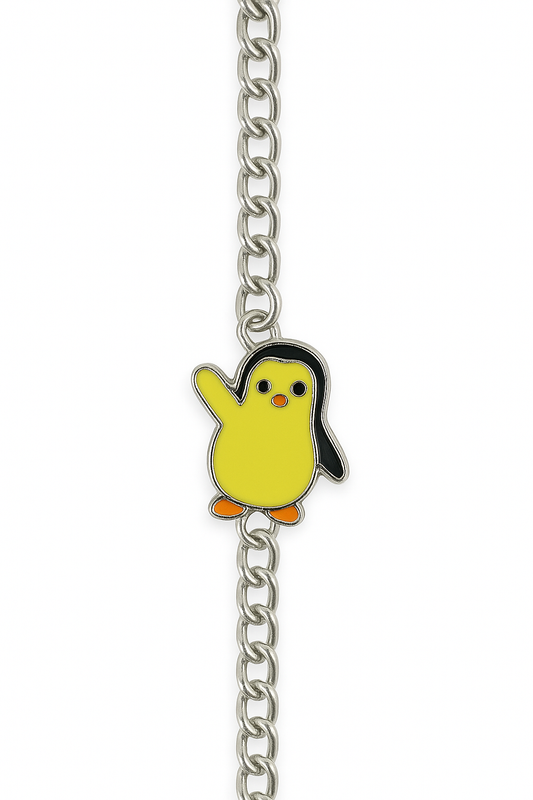 YELLOW PENGU RAKHI CUM BRACELET