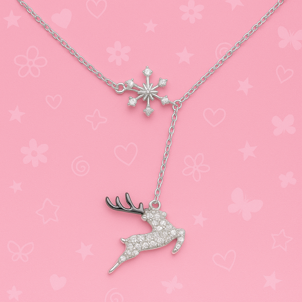 STAR AND DEER NECKLACE
