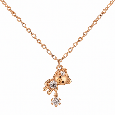 ROSE GOLD CHAIN WITH A TEDDY
