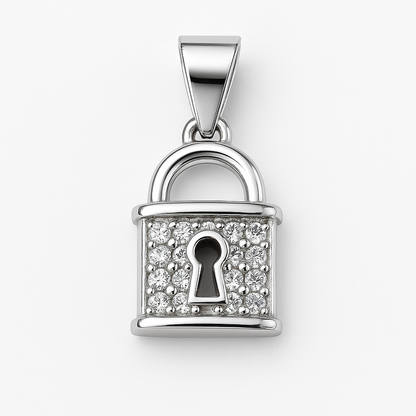 SLEEK CHAIN WITH LOCK PENDENT