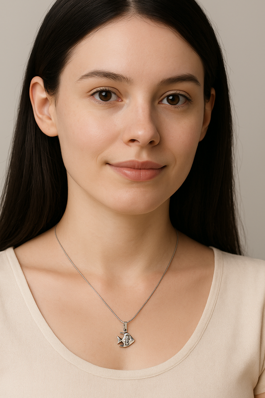SLEEK CHAIN AND FISH  PENDENT