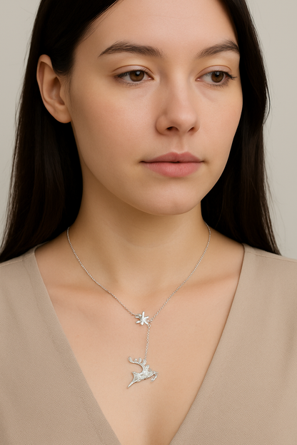STAR AND DEER NECKLACE