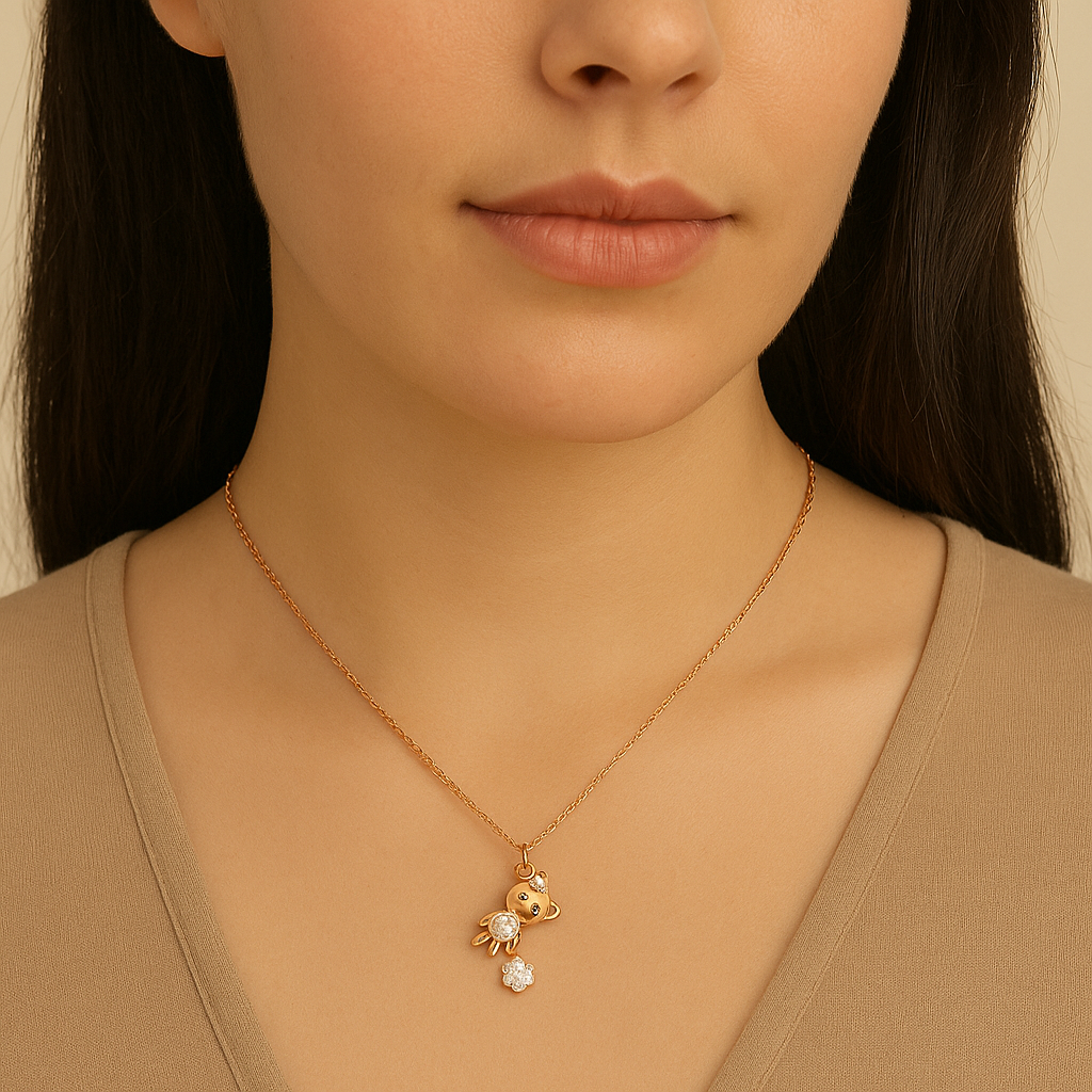 ROSE GOLD CHAIN WITH A TEDDY