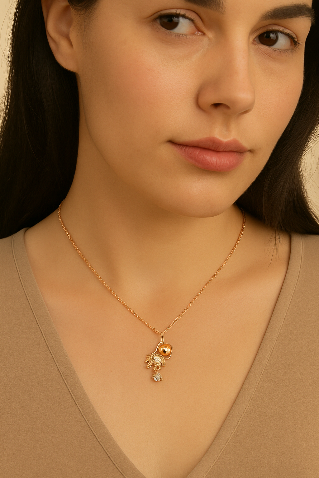 ROSE GOLD CHAIN WITH A TEDDY