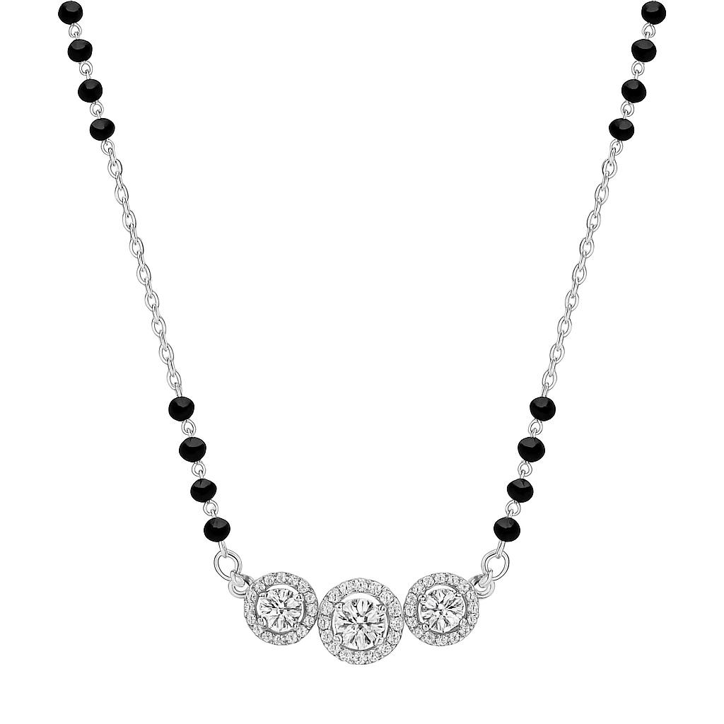 Silver mangalsutra
