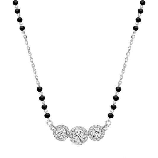 Silver mangalsutra