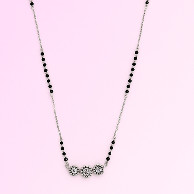 Silver mangalsutra
