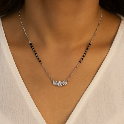 Silver mangalsutra