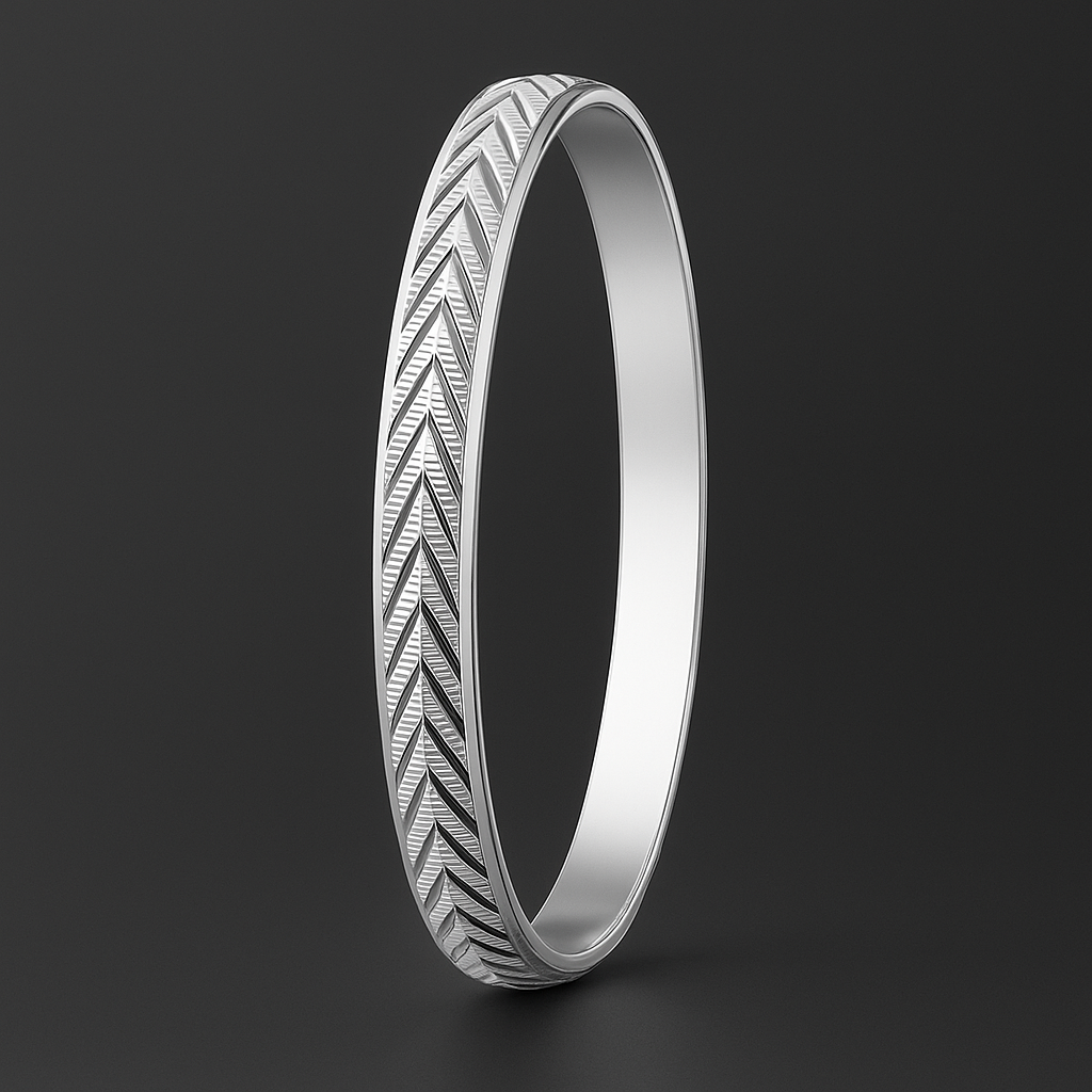 Silver kada design for men