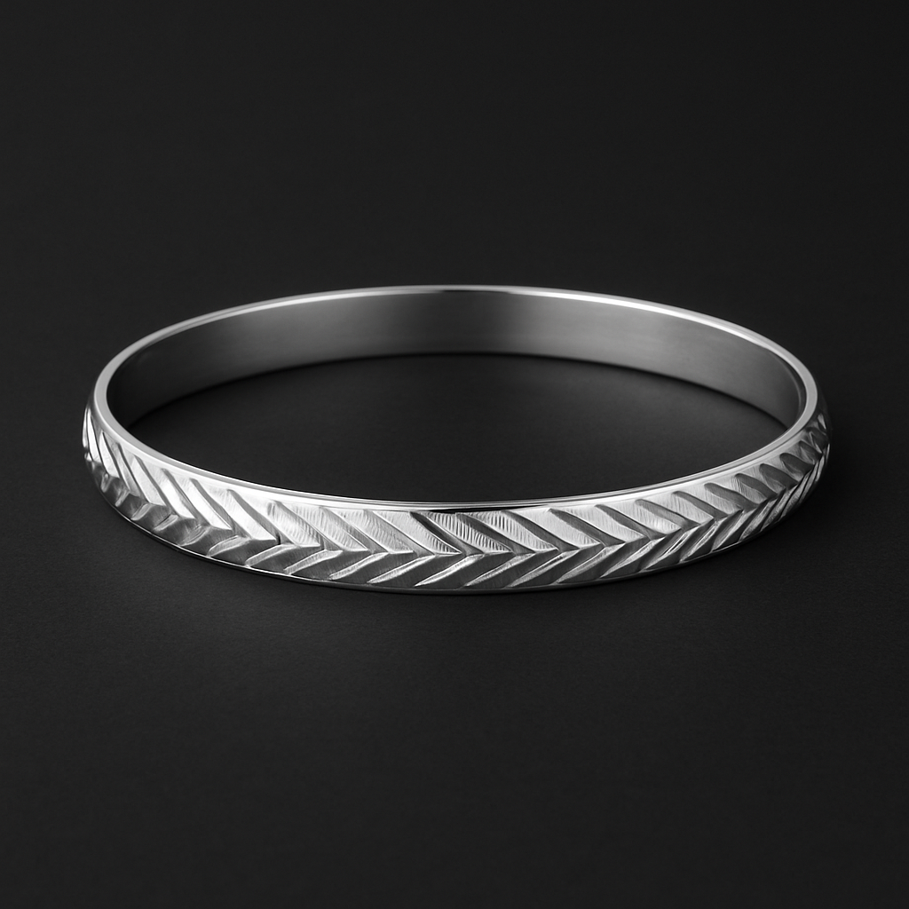 Silver kada design for men
