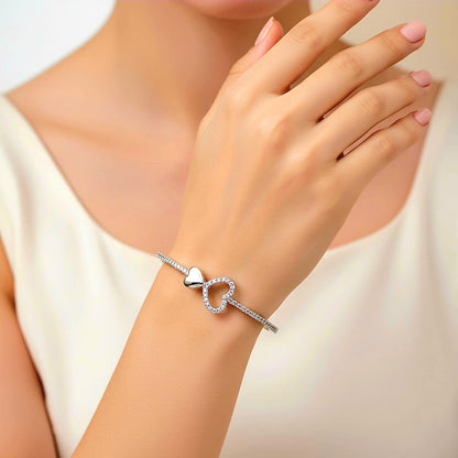Pure Silver  Folding Bracelet For Women| 925 Sterling Adjustable Bracelet