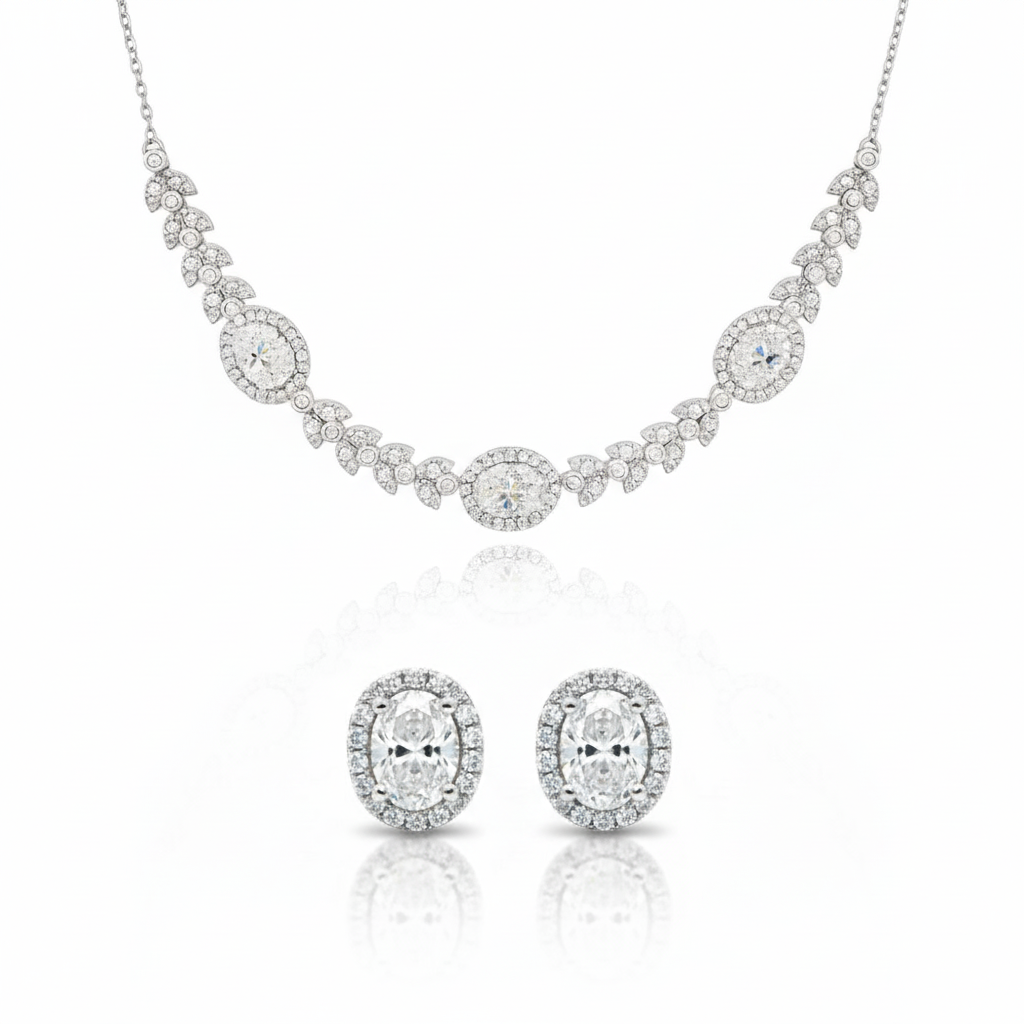 Pure 925 Sterling Silver Necklace with Tops for Women