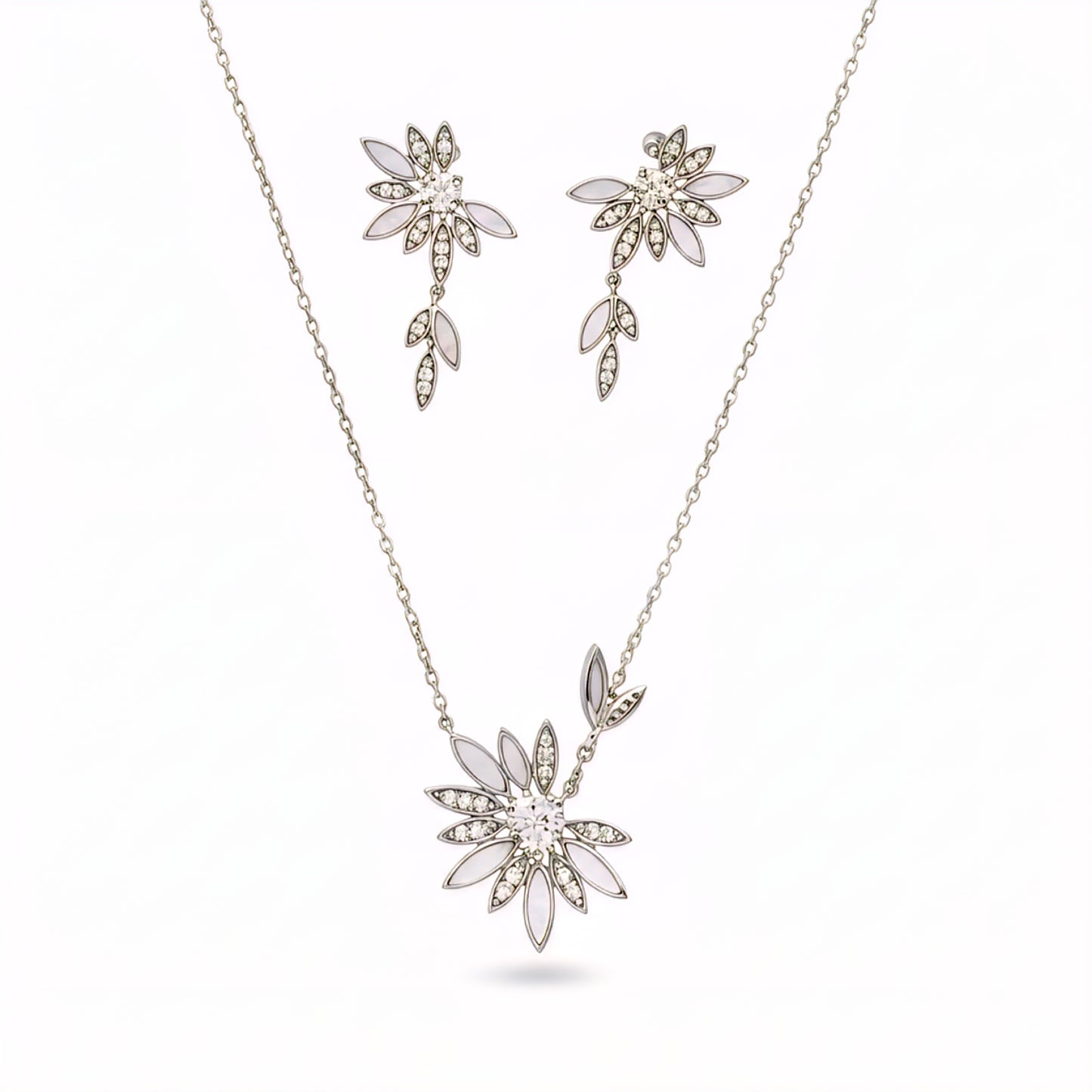 Pure 925 Sterling Silver Necklace with Tops for Women