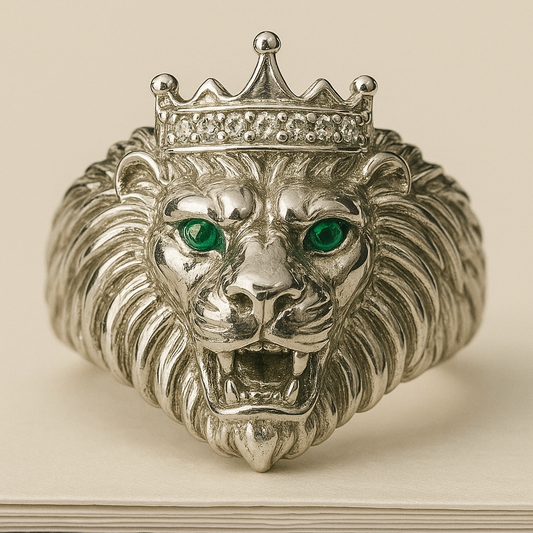 Sterling silver Lion Ring For Men