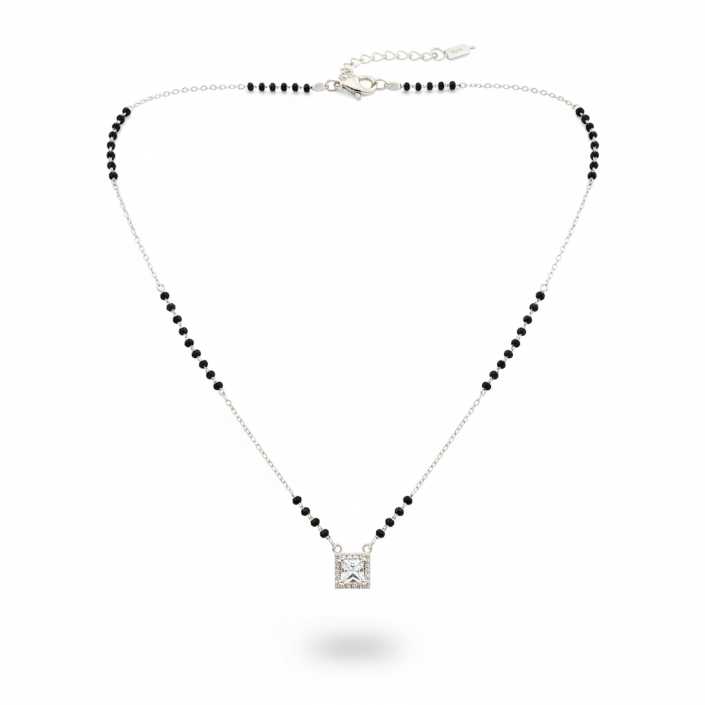 Pure silver mangalsutra