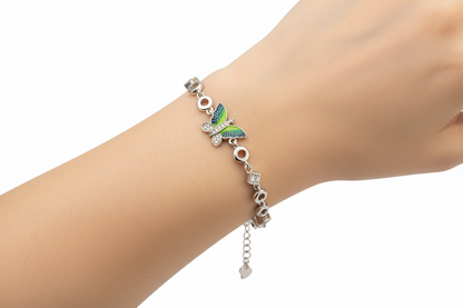 Butterfly sterling silver bracelet