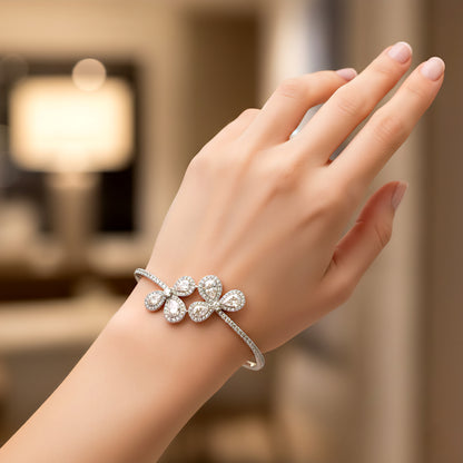 Pure Silver Women Folding Bracelet | 925 Sterling Adjustable Bracelet