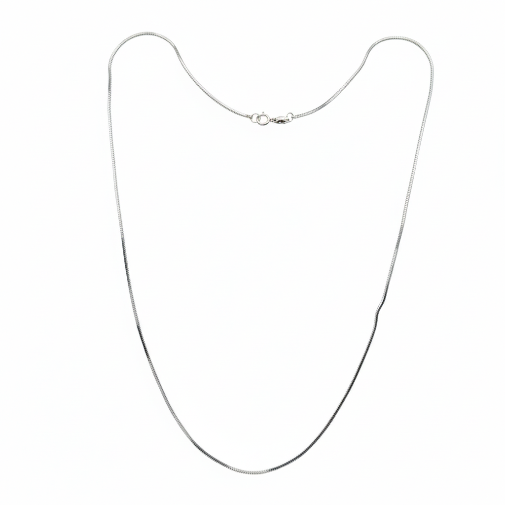 sleek chain ( Pure Silver Chain for Men Women 18 inch)