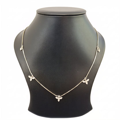 Necklace with multi leaf charms