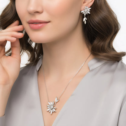 Pure 925 Sterling Silver Necklace with Tops for Women