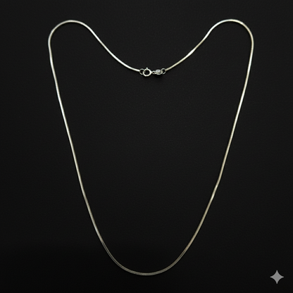 sleek chain ( Pure Silver Chain for Men Women 18 inch)