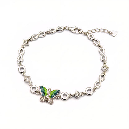 Butterfly sterling silver bracelet