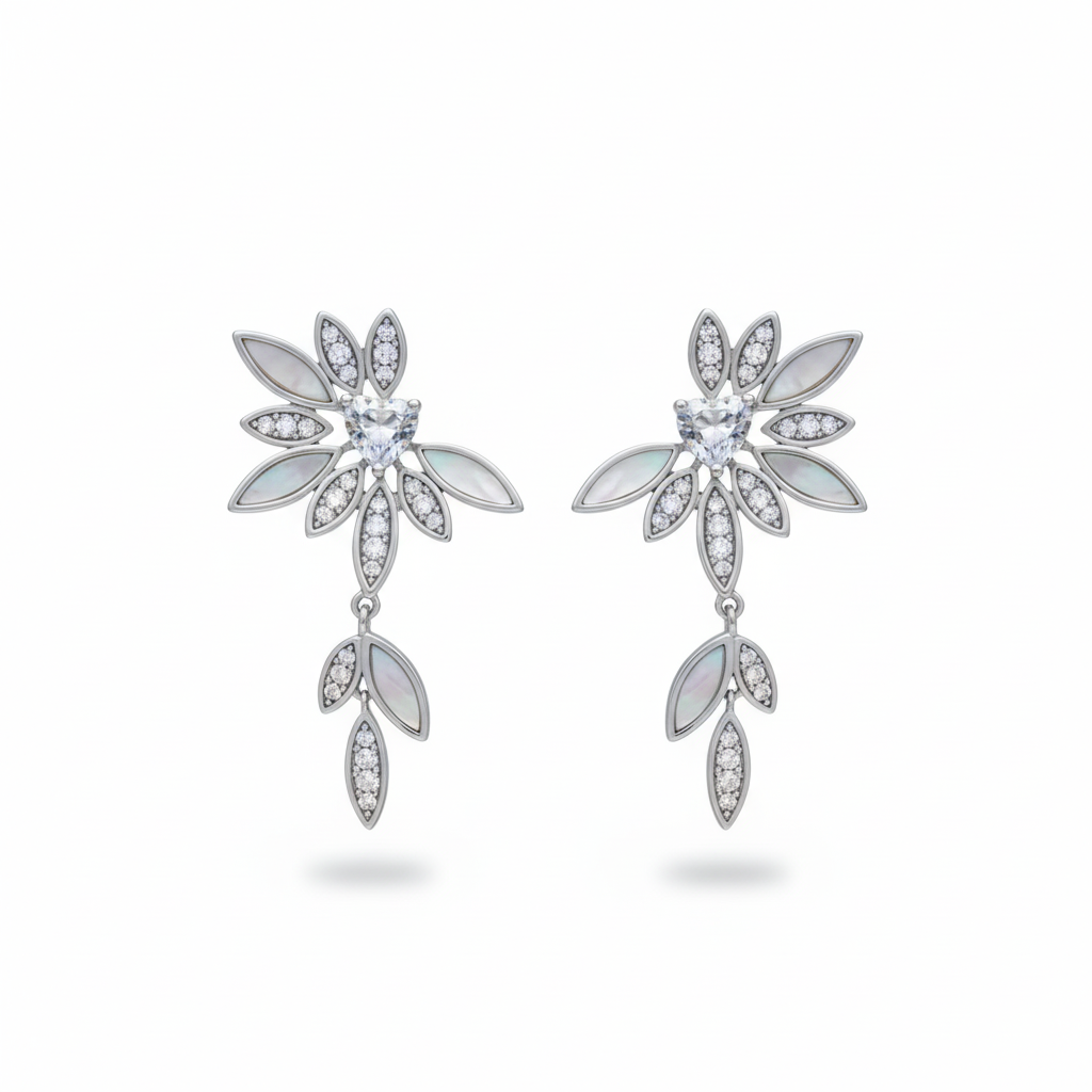 Pure 925 Sterling Silver Necklace with Tops for Women